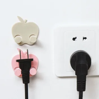 

5pcs/Pack Strong Adhesive Hook Power Plug Socket Hanger Holder Wall Mounted Self Sticky Hooks Multi-function Storage Hook