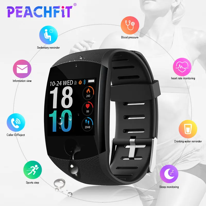 PEACHFIT Q11 супер длинные Смарт часы в режиме ожидания Монитор артериального