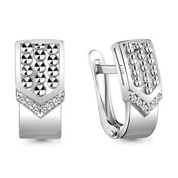 

AQUAMARINE earrings with cubic zirconia, silver 925