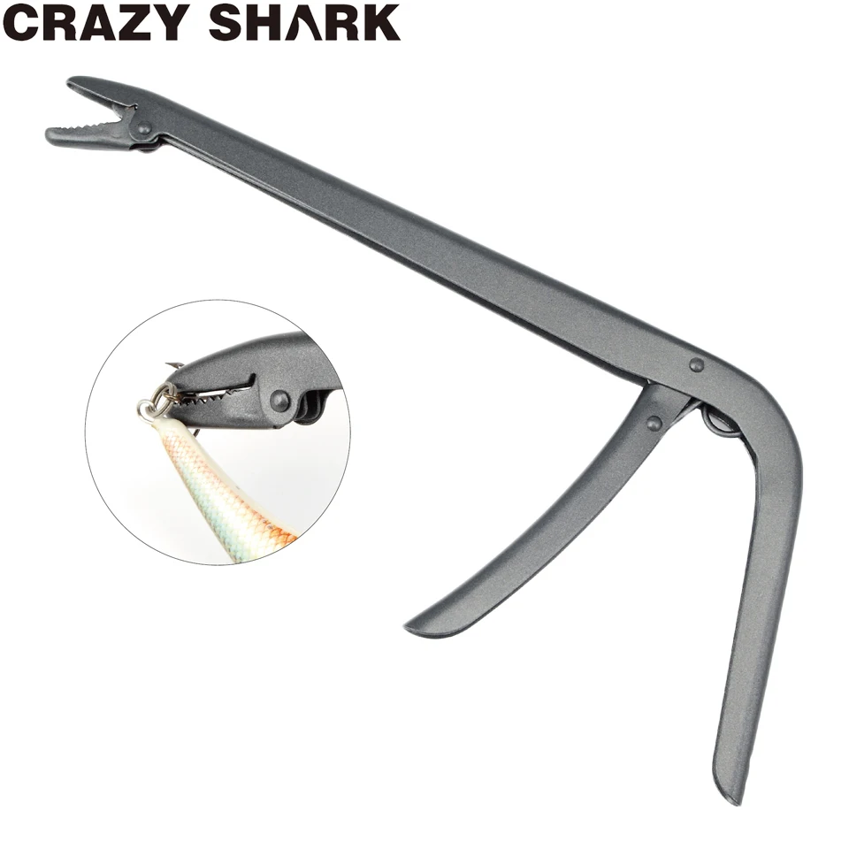 Crazy Shark Stainless Steel Fish Hook Remover Extractor Unhooking Device  Fish Clamp Clip Catch Fishing Tool Fish Tackle Control