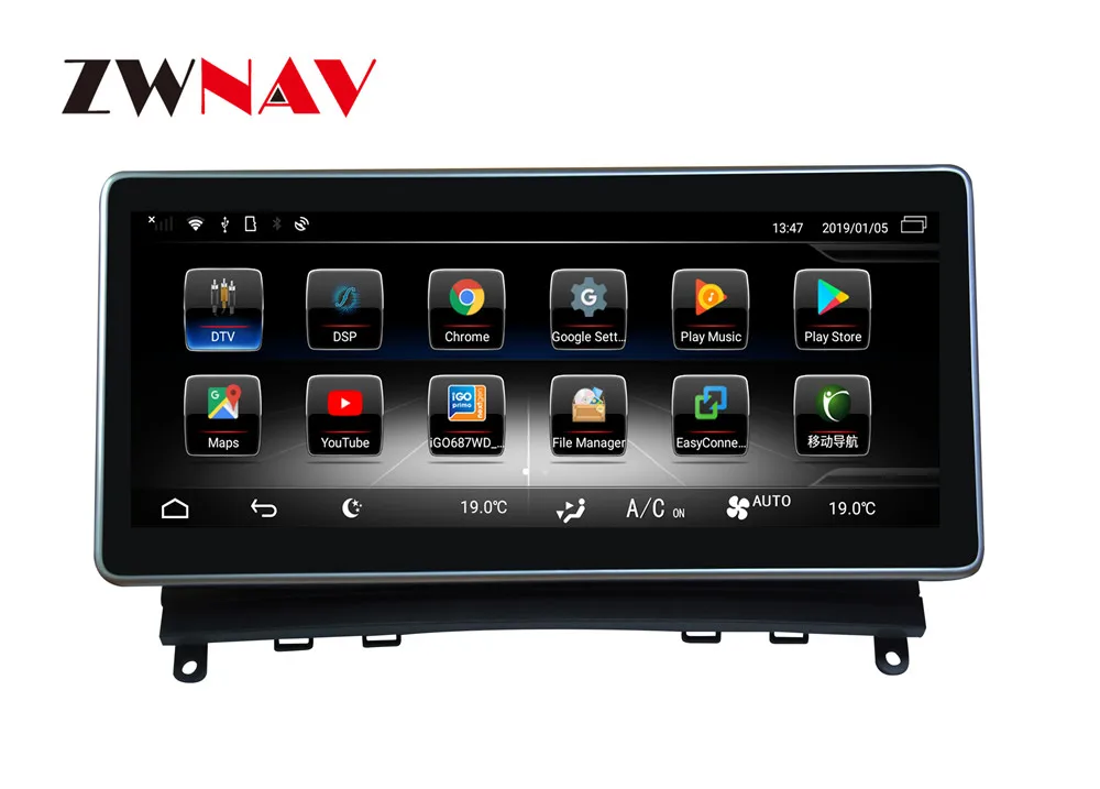 Cheap Android 9 4G 10" RAM Car GPS navigation For MERCEDES-BENZ C klasse W204 2007-2011 headunit Multimedia player radio tape recorder 5