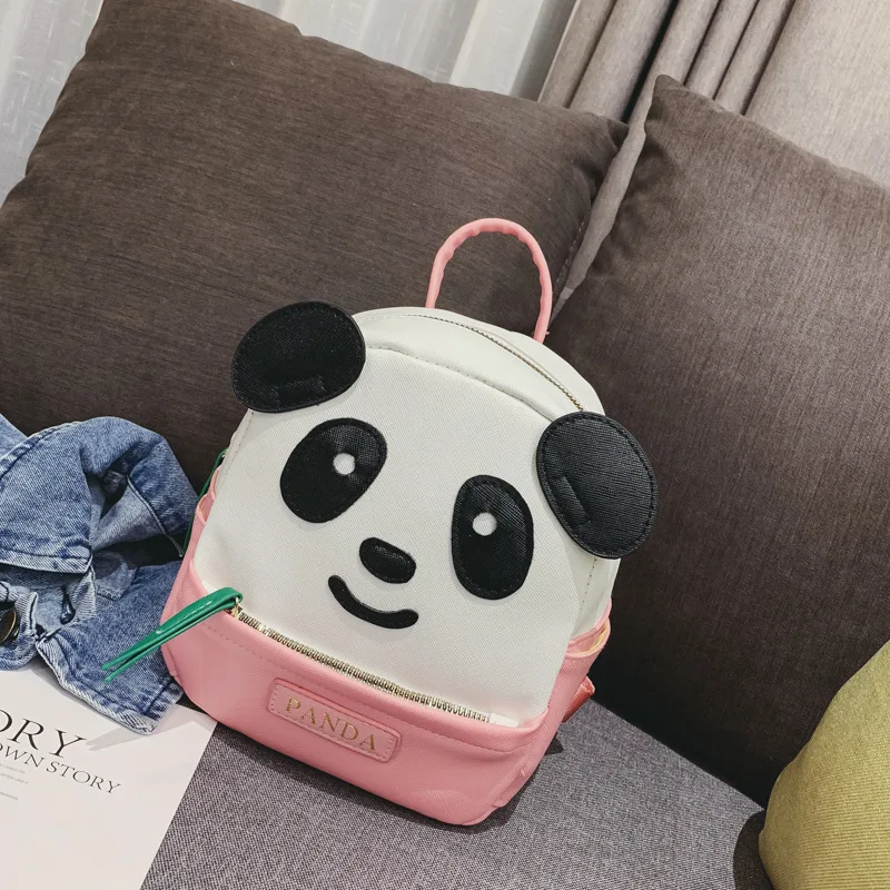 Горячая мультяшная Милая панда рюкзак детские школьные сумки для начальной школы из искусственной кожи маленький рюкзак для девочек милые рюкзаки - Цвет: pink