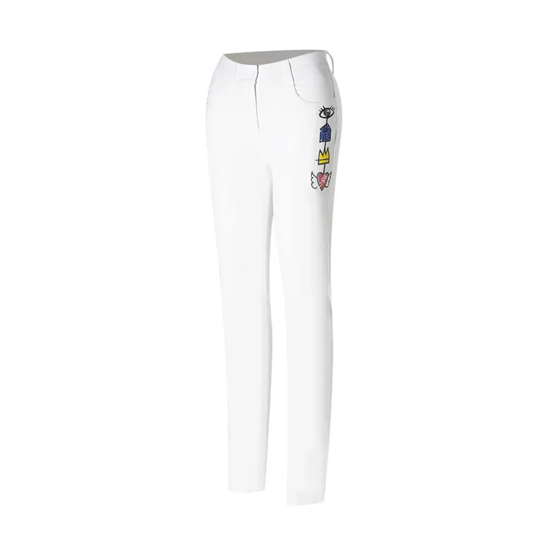 Q новые женские брюки для гольфа быстросохнущая осенняя одежда для гольфа спортивные женские брюки повседневные брюки - Цвет: Белый