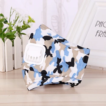 

PM2.5 Breathing Mask Washable Cotton Valve Dust Proof Mouth Face Mask Activated Carbon Filter Respirator Adjustable ear strap