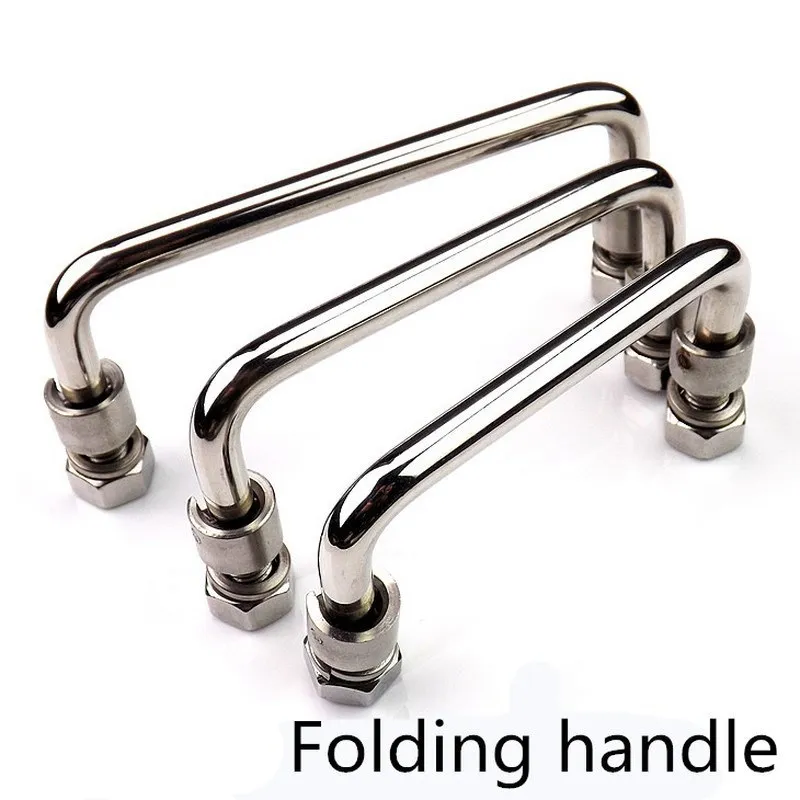 

Stainless or iron Industrial Handle U-Shape folding Toolbox spring Handle suitcases Equipment Knobs Household hardware