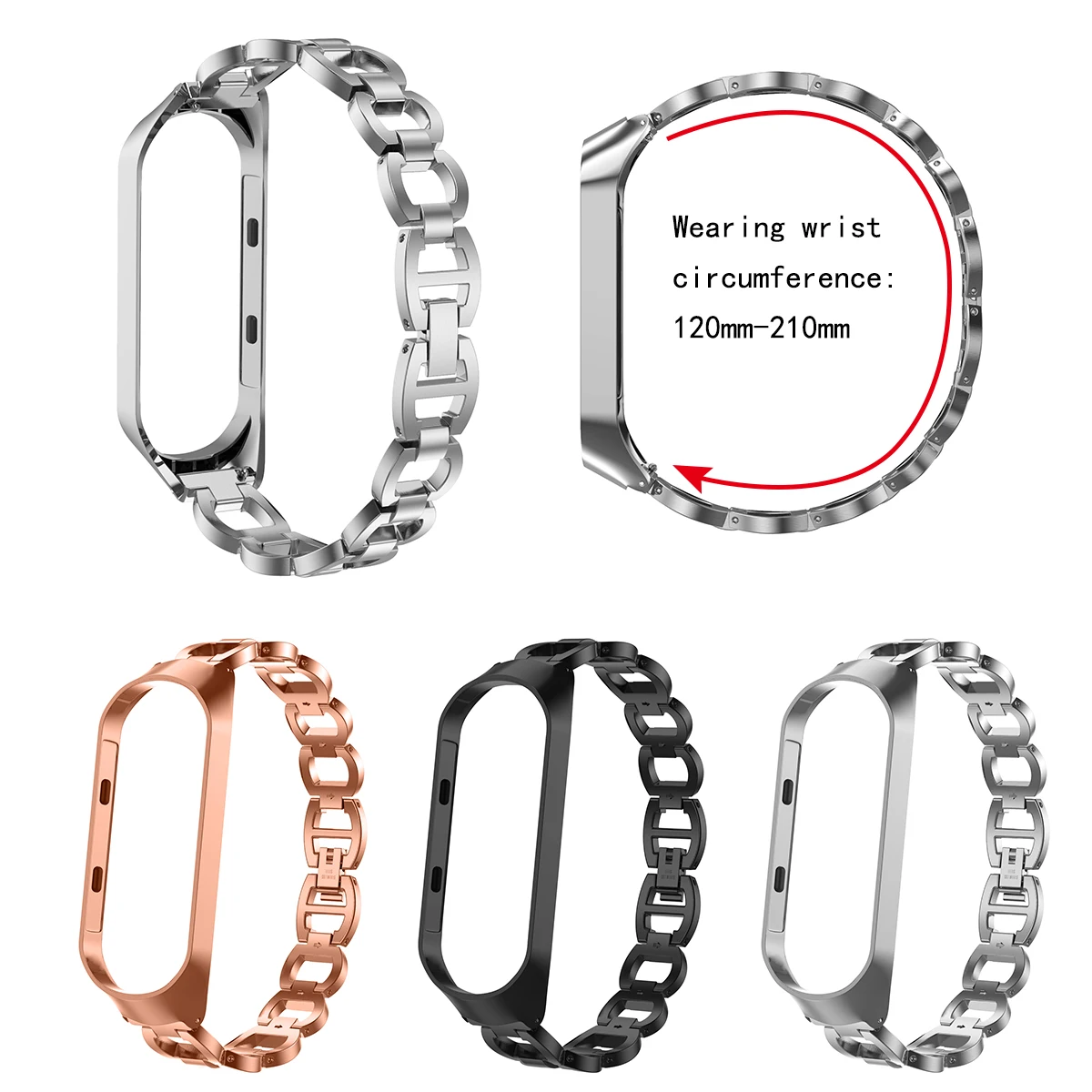Браслет из нержавеющей стали для Xiaomi Mi Band 3 2 ремешок часов металлический 3/2