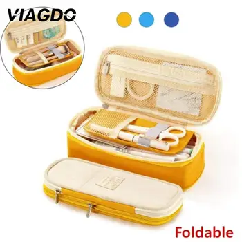 

Student Case Makeup Bag Travel Cosmetics Storage Toiletry Waterproof Organizer Canvas Portable