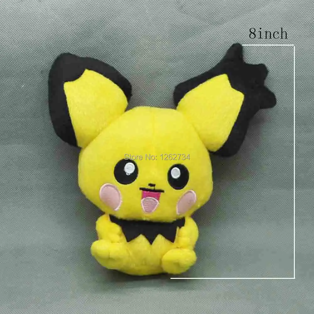 EMS 100/лот Pichu 20 см мягкие детские подарки для животных куклы плюшевые куклы фигурка