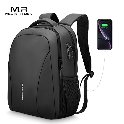 Mark Ryden 15.6inch Laptop Backpack NO Key TSA Anti Theft Men Backpack Travel Teenage Backpack Bag Male Bagpack mochila - Цвет: black