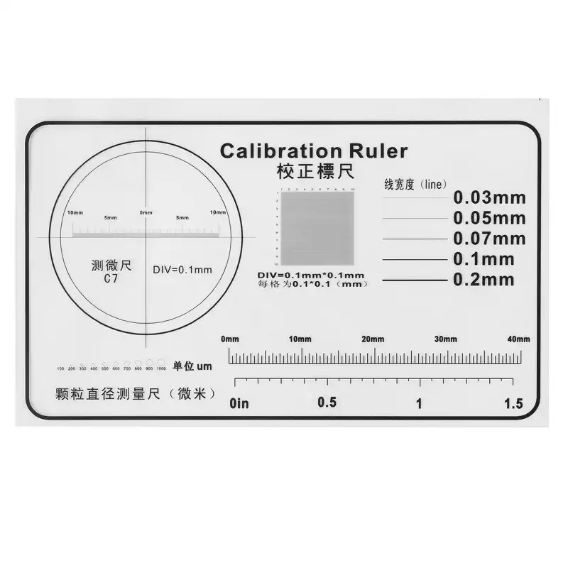 Calibration Ruler Transparent Film PET Microscope Micrometer ...