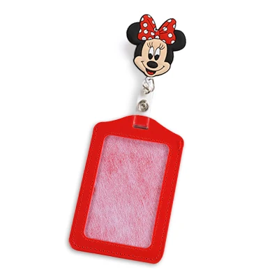Silicone Stitch Retractable Nurse Badge Reel Clip Cute Cartoon Super Hero Coffee Mickey Fashion Students ID Card Badge Holder - Цвет: 2