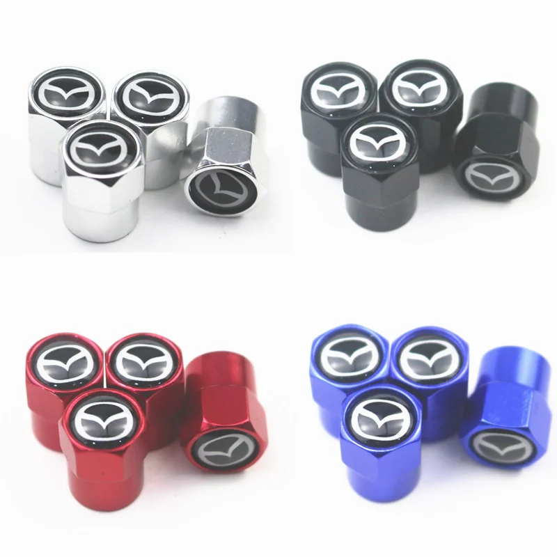 Nuevo 4 Uds Auto vástago de válvula de neumático tapas para Mazda 2 Mazda 3 MS Mazda 6 CX-5 CX5 Artzma 6 Accesorios