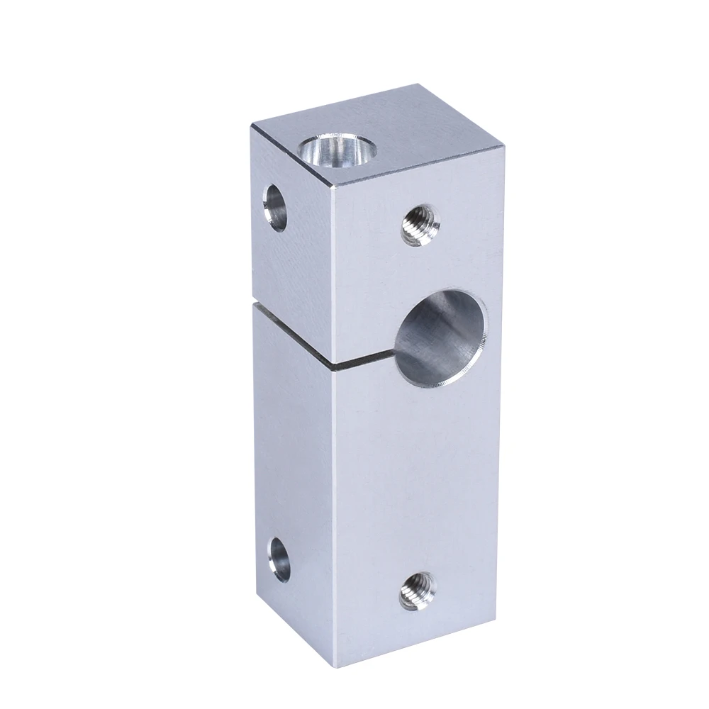 Micro Swiss MK10 цельнометаллический Hotend комплект MK10 Латунное сопло Швейцарский радиатор блок горло с щелевой охлаждающий блок части 3D-принтера - Цвет: Only Block