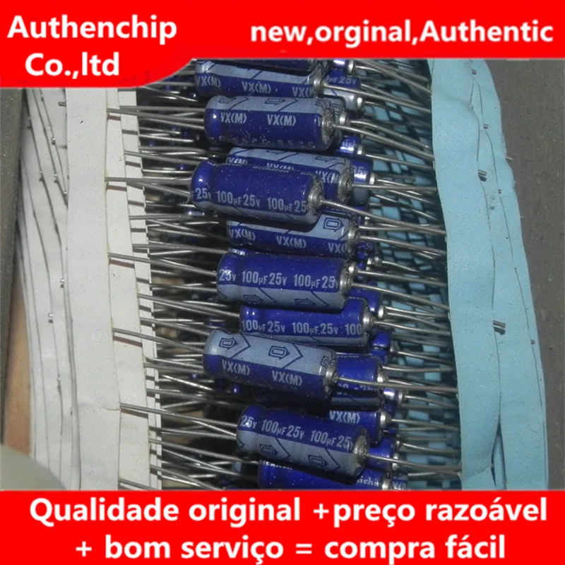 

10 шт. Оригинальный Новый 25V100UF 100uf25v VX осевой горизонтальный электролитический конденсатор 6*16