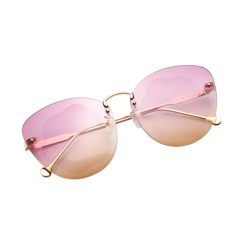 Мода Glasse прозрачные прогрессивные цветные линзы Ac без полей кошачий глаз очки Женские Красочные Кристальные солнцезащитные очки