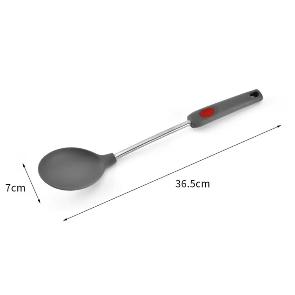 Kitchen Silicone Non-stick Cooking Spoon Spatula Ladle Egg Beaters Utensils Dinnerware Set Cooking Tools Accessories Supplies