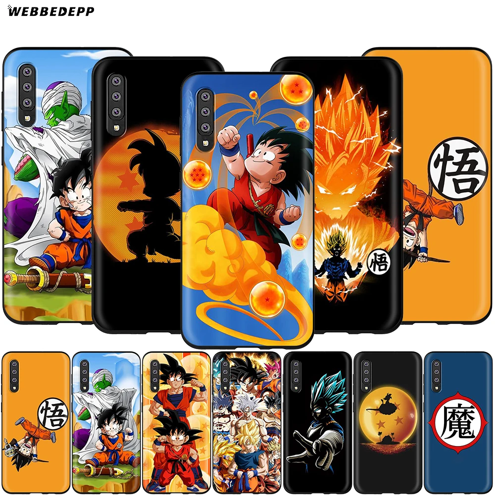 

Webbedepp Dragon Ball Saiyan Goku Case for Samsung Galaxy S7 S8 S9 S10 Plus Edge Note 10 8 9 A10 A20 A30 A40 A50 A60 A70