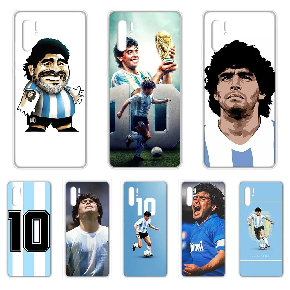 Прозрачный чехол для телефона Maradona Argentina Football star HUAWEI nove 5t p 8 9 10 p20 P30 p40 P pro Smart 2019 Z lite