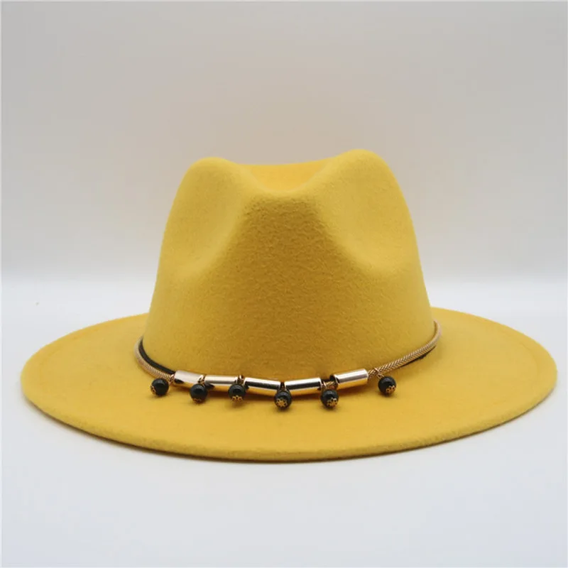 

fedora hats winter autumn solid color with band luxury women hats green white khaki wide brim formal church jazz caps women hat