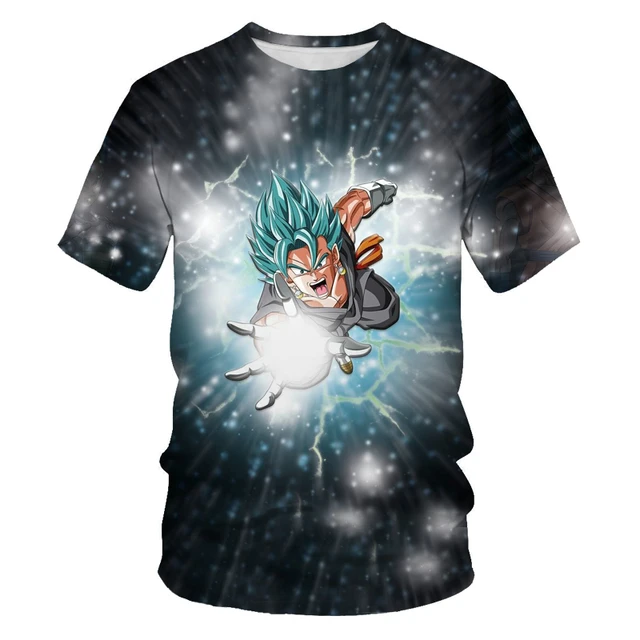 Summer Fashion New Men's Dragon Ball T-shirt Cartoon Monkey King Character 3d Printed Children's Casual Short Sleeve Shirt F919