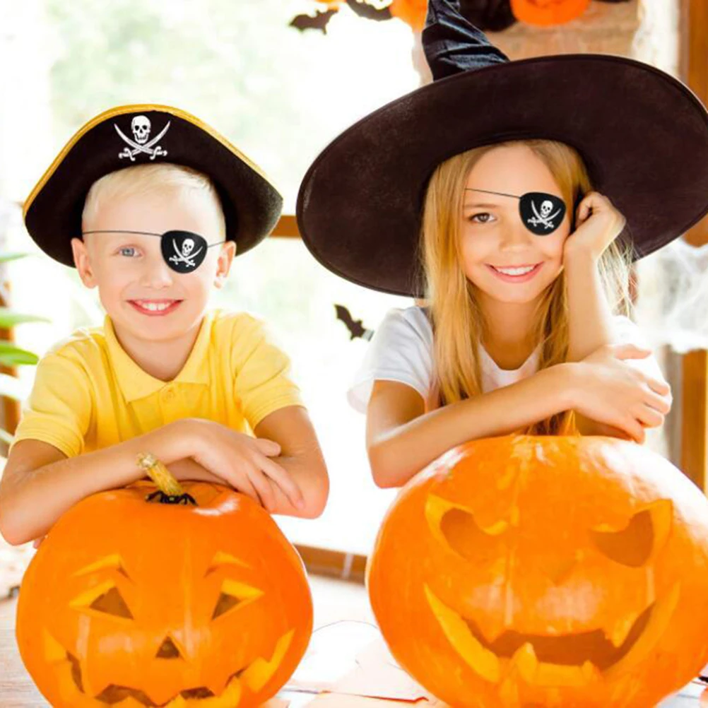 12 шт./упак. классный взрослый череп Пиратская повязка на глаз маска перекладина для карнавальный костюм Хэллоуина вечерние детские игрушки ремесла подарки
