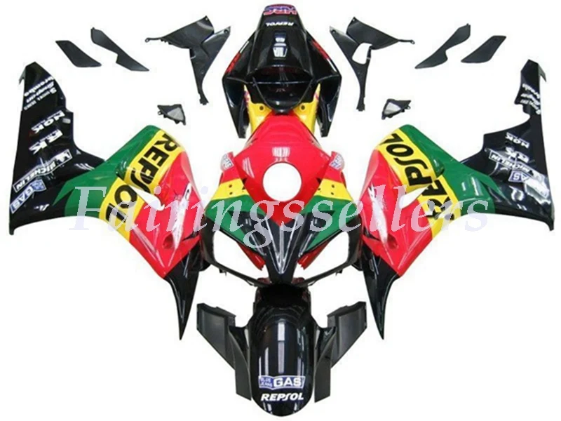 

Injection mold New ABS Full Fairing Kit Fit For Honda CBR1000RR 06 07 2006 2007 1000RR Fairings Red Yellow Green