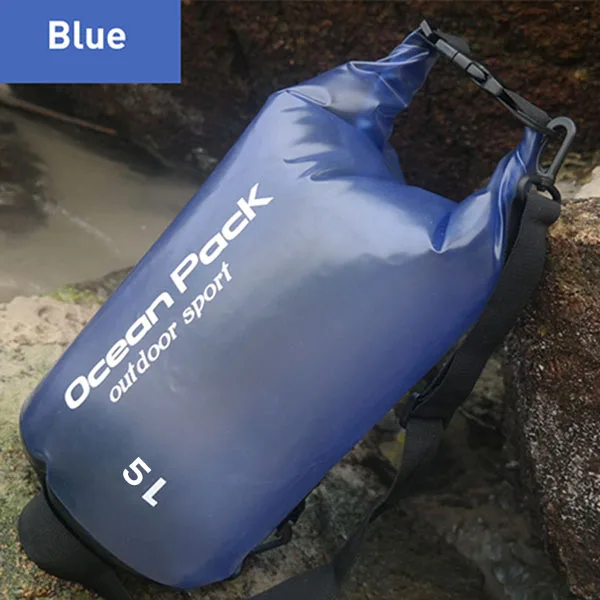 2L/5L/10L/20L/30L открытый сухой водонепроницаемый мешок сухой мешок водонепроницаемый плавающий сухой шестерни сумки для лодок Рыбалка рафтинг плавание - Цвет: 5L Blue