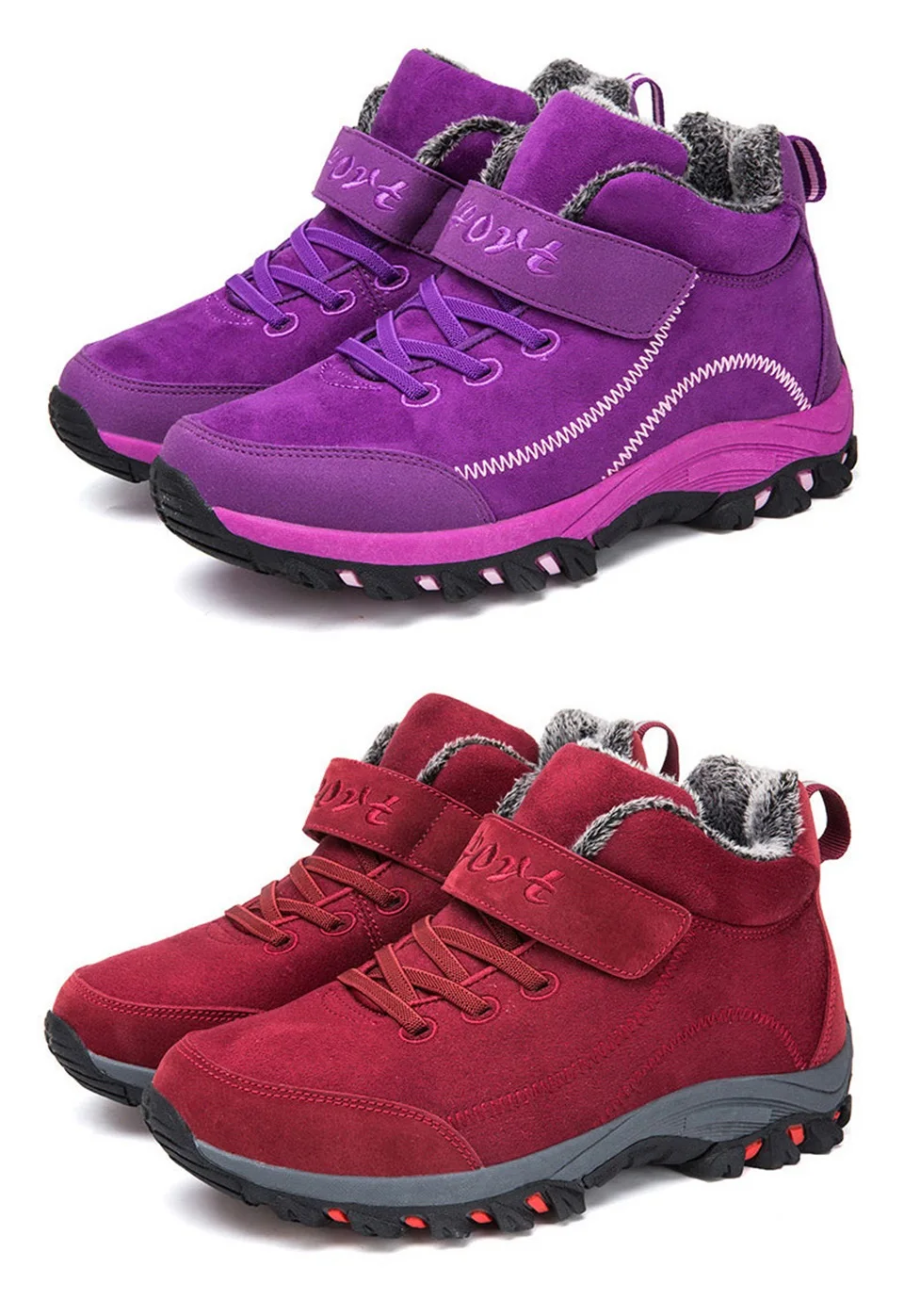 Женские кроссовки, зимние кроссовки, женские супер теплые зимние сапоги, уличная противоскользящая спортивная обувь, водонепроницаемые зимние сапоги, большие размеры 36-45