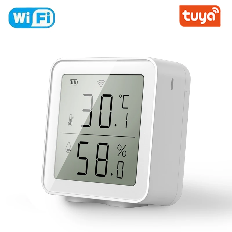 Датчик температуры и влажности Tuya Wi-Fi комнатный гигрометр термометр с