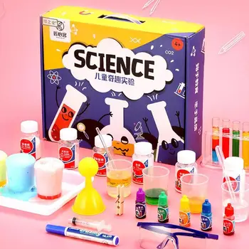 

133PCS Children's Science Experiment Set DIY Handmade Small Making Primary School Students Physical Chemistry Teaching Aids Toys