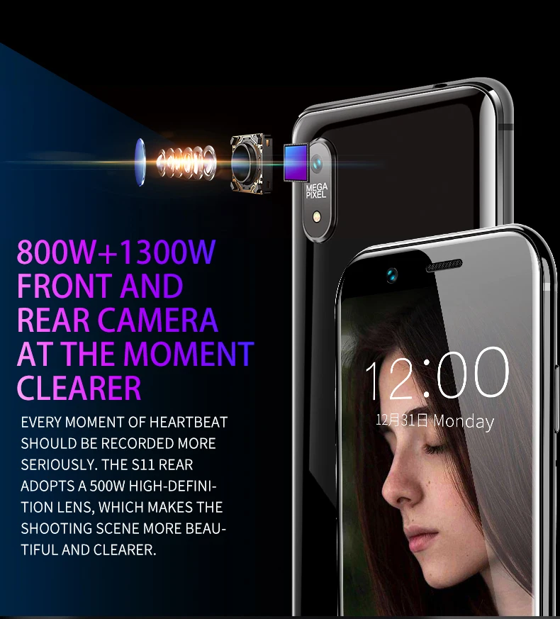 2G Ram 16G Rom маленький 4G Мини-смартфон S11 Android 7,1 мобильный телефон MTK6739 две sim-карты 3,2 дюймов мобильный телефон Google Play Store