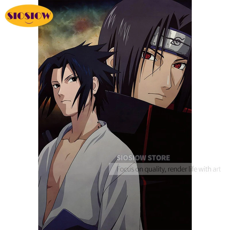 5d Diy Diamond Painting Naruto Figure Itachi Sasuke Full Drill Mosaic Cross Stitch Kits Embroidery Needlework Home Decor Gifts Diamond Painting Cross Stitch Aliexpress