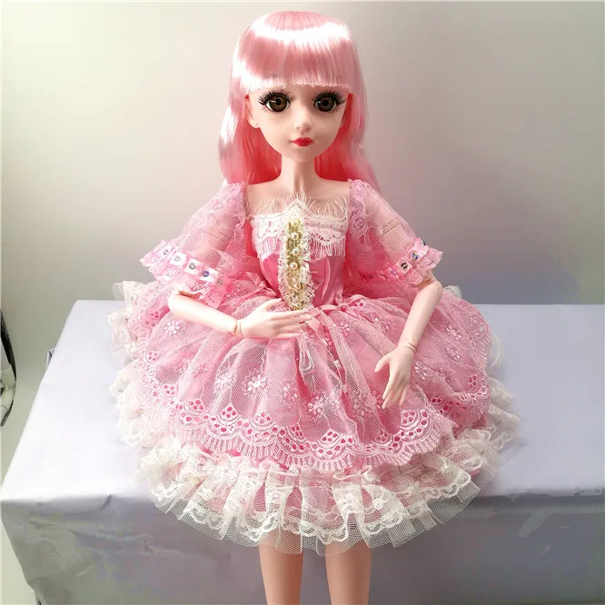 Фиолетовый 60 см красивое платье для куклы Bjd, Одежда для куклы, детские аксессуары для игрушек, 22 дюйма, модная одежда для куклы, аксессуары для девочек - Цвет: Фиолетовый