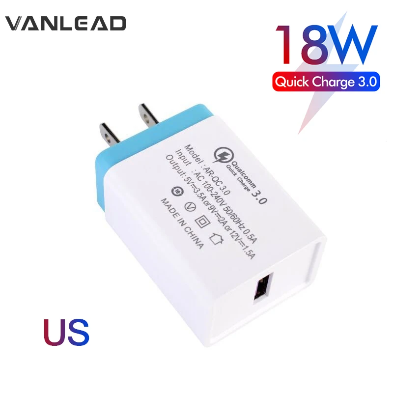 US Quick Charge 3.0 Fast USB Charger 5V/3.5A Traver Phone Adapter for iphone Huawei Xiaomi Samsung Galaxy Apple | Мобильные телефоны