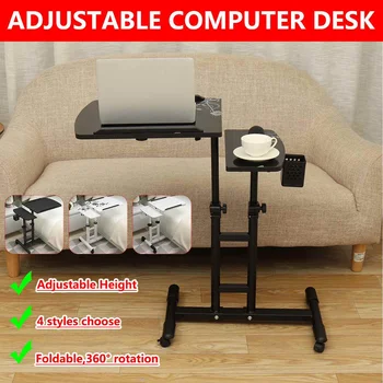 

Foldable Computer Table Adjustable Portable Laptop Desk Rotate Laptop Bed Table Can be Lifted Standing Desk Computer Desk