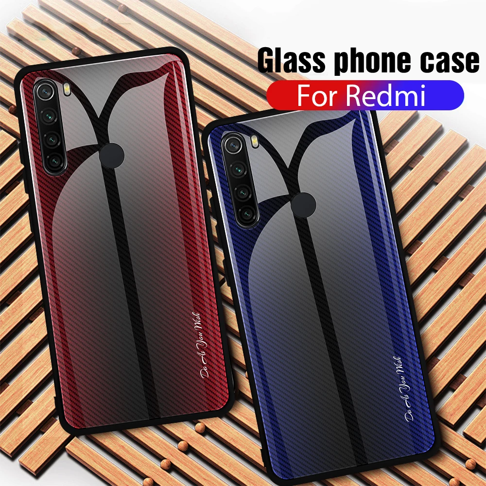 Градиентная текстура чехол из закаленного стекла для телефона для Redmi Note 8 pro Note 8T роскошный стеклянный чехол для Redmi Note 7 pro Note 5 6 pro Чехол