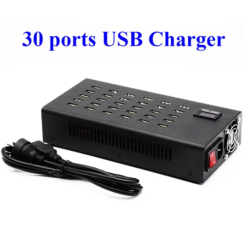 300 Вт 30 портов зарядная станция для нескольких устройств USB настольное умное