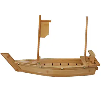 

Japanese wooden wood Cuisine Sushi Bridge Boats Pine Creative Sushi Sashimi plate Platter Sushi Tableware Decoration Ornament