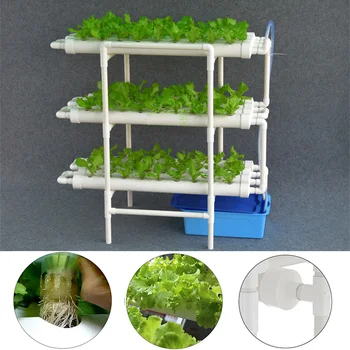 

Hydroponics System with 108 Holes Kits,Planting Horticultural Layered Three-dimensional Planting Rack 12 Pipes Soilless