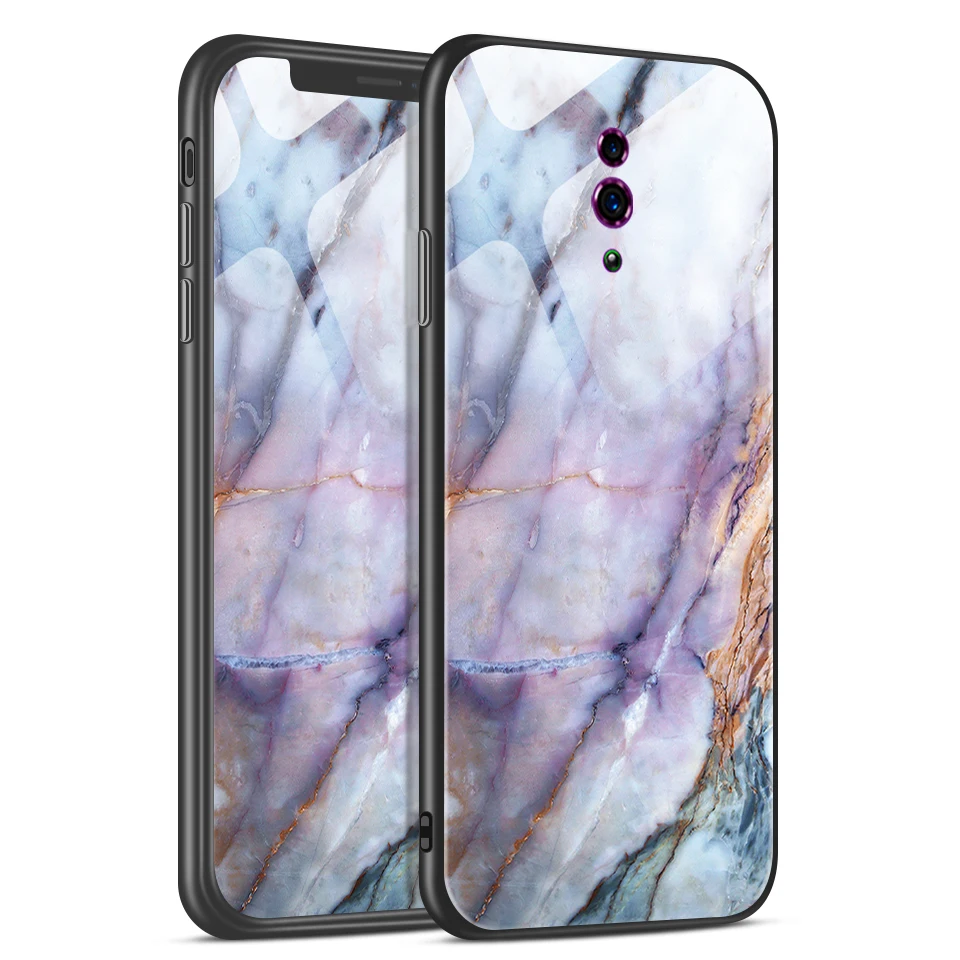 Чехол для телефона OPPO Reno 10x Zoom CPH1919 с звездным узором из закаленного стекла для OPPO REN Z PCDM10 мягкие защитные Твердые чехлы - Цвет: W239