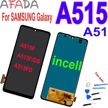 

Incell 6.5" LCD For Samsung Galaxy A51 A515 LCD Display Touch Digitizer For SAMSUNG A51 A515F SM-A515F LCD Screen With Frame