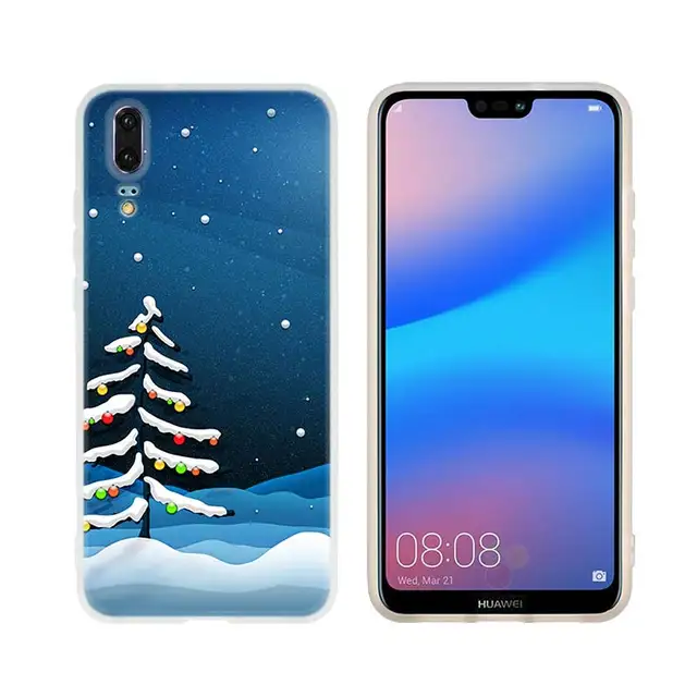 Soft Silicone Case For Huawei P50 P40 P30 P20 Lite E Pro Plus P Smart Z 2019 2020 Coque Winter warmth hd printing 09
