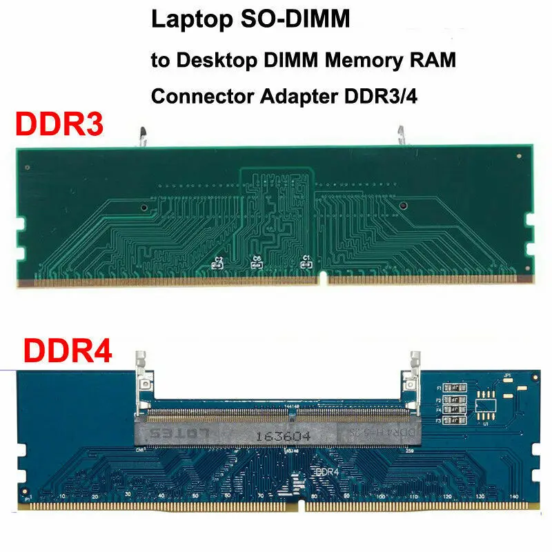 

DDR4 Laptop SO-DIMM to Desktop DIMM Memory RAM Connector Adapter Converter