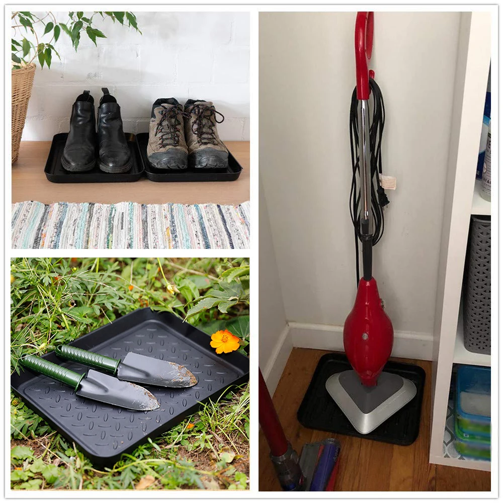 3pcs Multifunctional Home Garden Tools Boots Flower Pots Plastic Storage Trays Indoor Outdoor Non-Slip Washable Shoe Plate Foyer