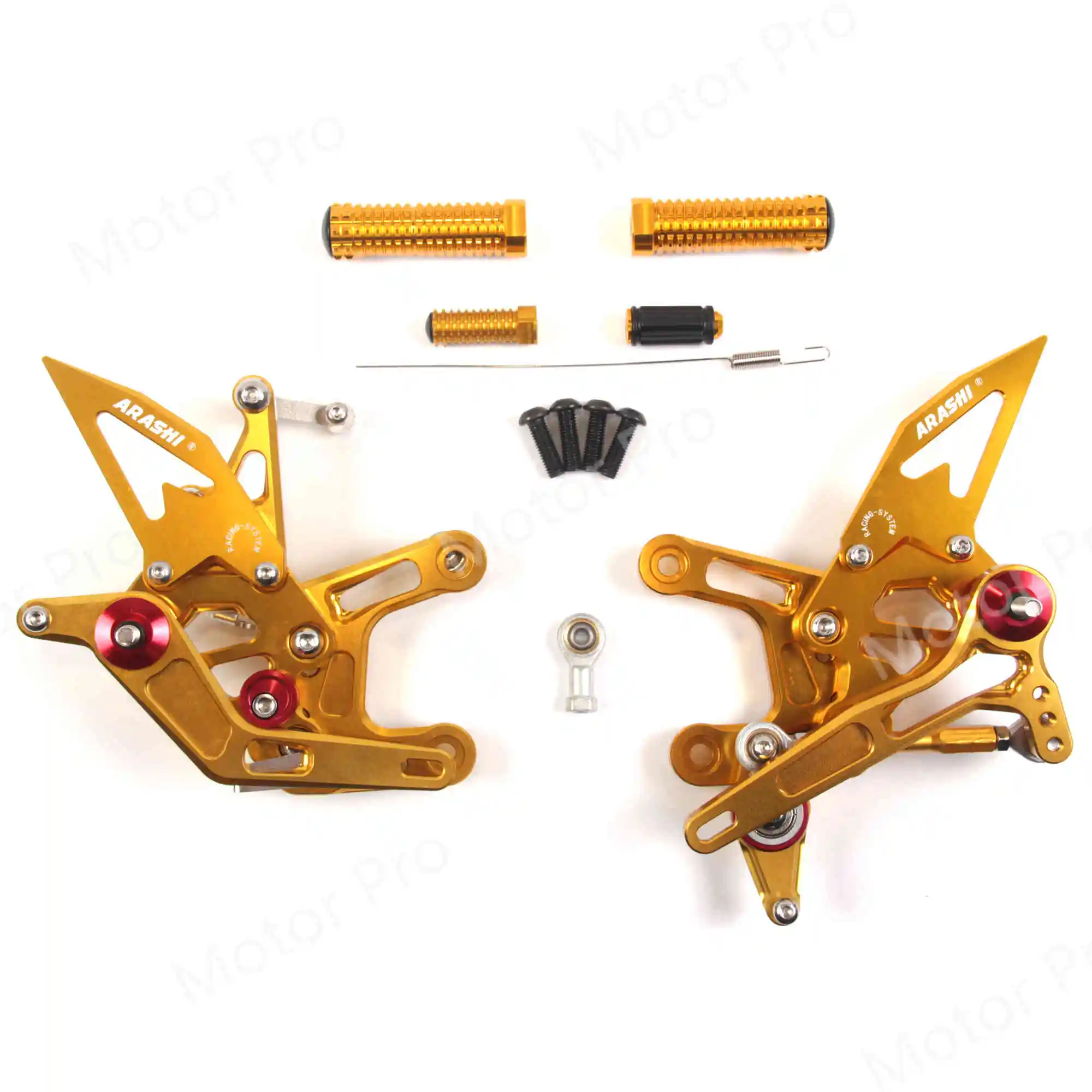 Регулируемые подножки для KAWASAKI NINJA ZX10R аксессуары для мотоциклов подножки Rearsets педали zxzx1000 ABS - Цвет: 2.0 Gold