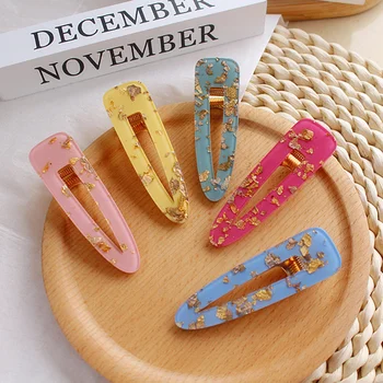 

1PC New Women Girls Acrylic Hollow Waterdrop Hair Clips Tin Foil Sequins Hairpins Barrettes Hair Accessories