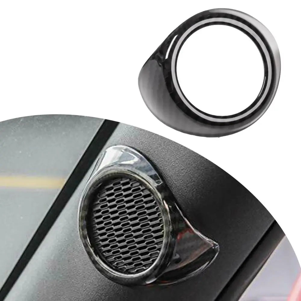 1 Pair Carbon Fiber Car Door Stereo Speaker Cover Trim A
