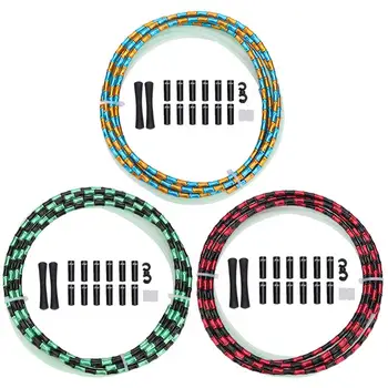 

Mountain Road Bicycle Fishbone Line Aluminum Alloy MTB Bike Bamboo Shaped Pipe Cable Tube Bamboo Line Pipe Set