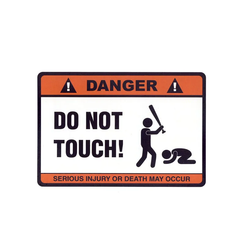 

Warning Car Sticker DANGER DO NOT TOUCH Vinyl Sunscreen Car Window Car Styling Accessories PVC 15cm*10cm