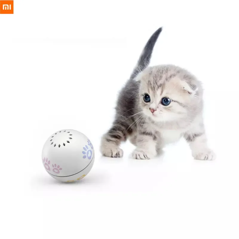

Xiaomi Petoneer Smart Pet Toy Led Flash Rolling Ball Elastic Cat Ball Automatic Roll Fun Interactive Artifact Smart Pet Toys